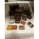 A COLLECTION OF VINTAGE TINS TO INCLUDE OXO, RUBICON, ST BRUNO FLAKE, ETC
