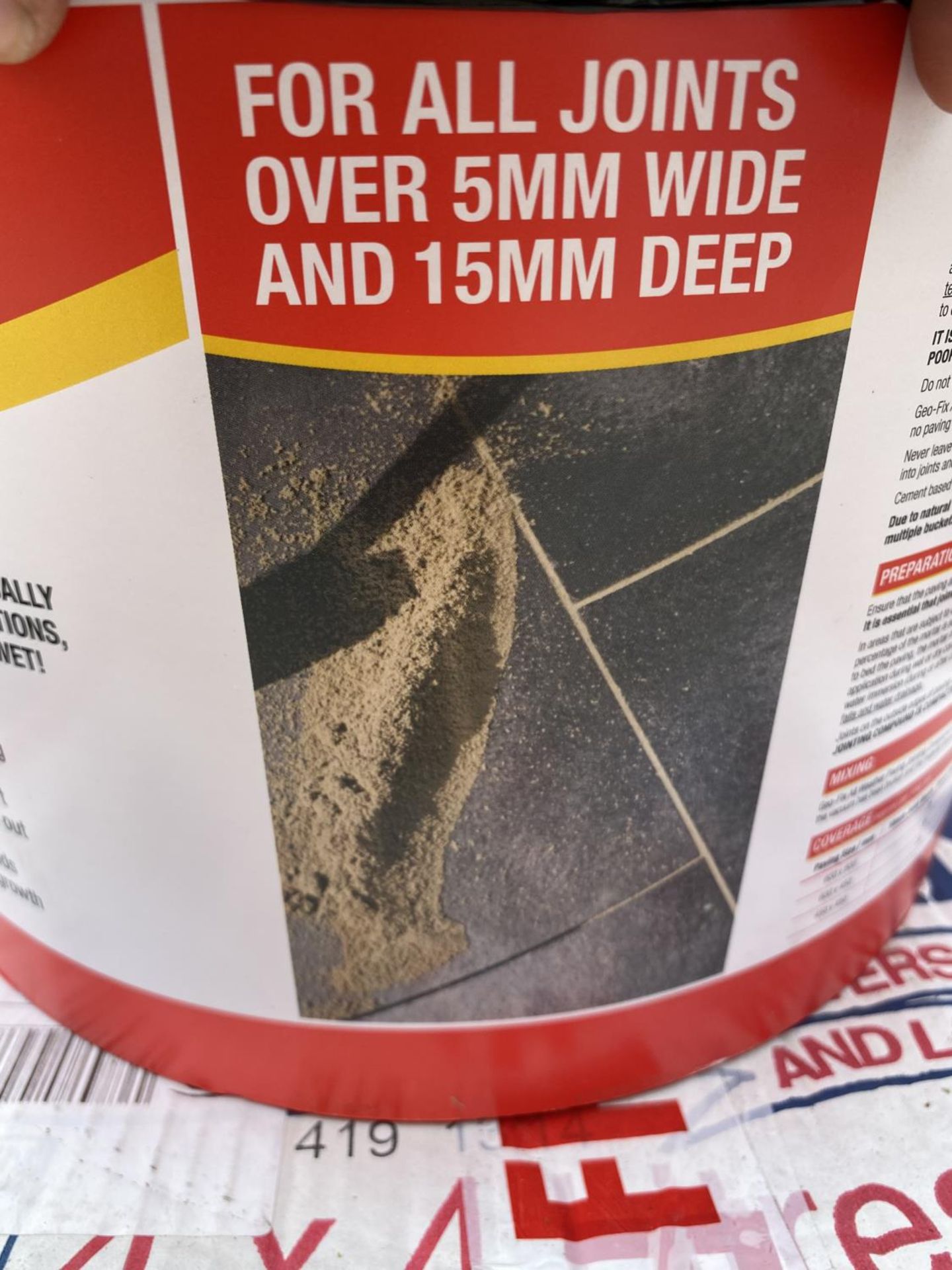 TWO TUBS OF GEO-FIX PAVING JOINT COMPOUND - Image 12 of 12