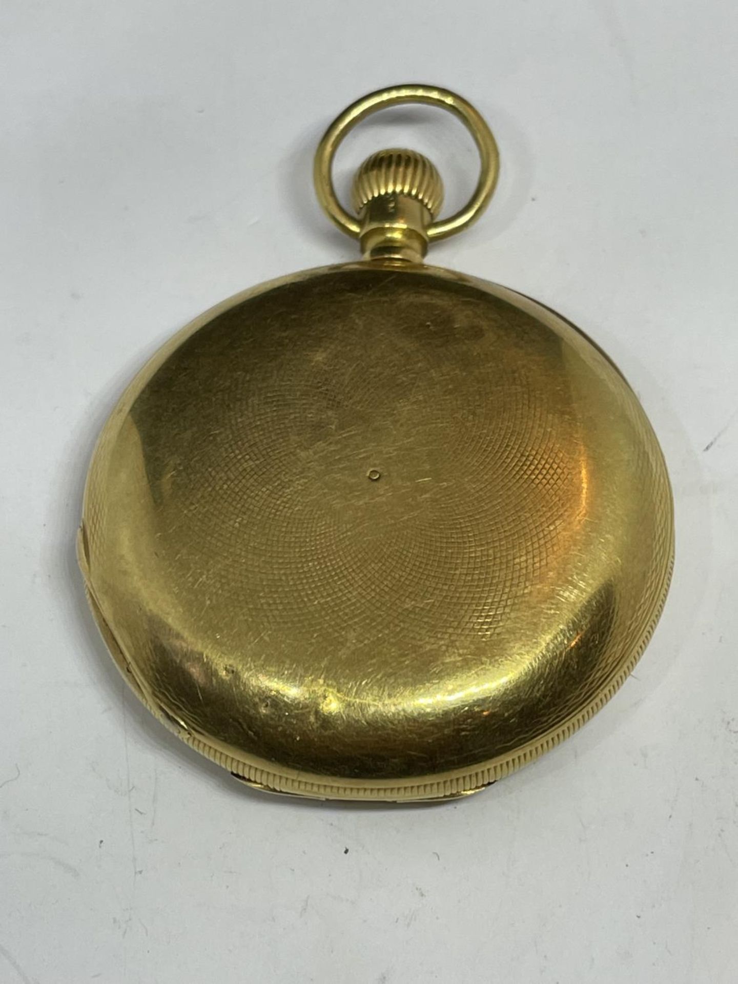 A HALLMARKED LONDON 18 CARAT GOLD HUNTER POCKET WATCH SEEN WORKING BUT NO WARRANTY. GROSS WEIGHT - Image 4 of 17