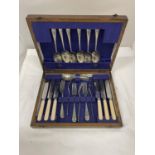 A MAHOGANY BOXED PEARSON AND JESMOND, SHEFFIELD, CANTEEN OF CUTLERY