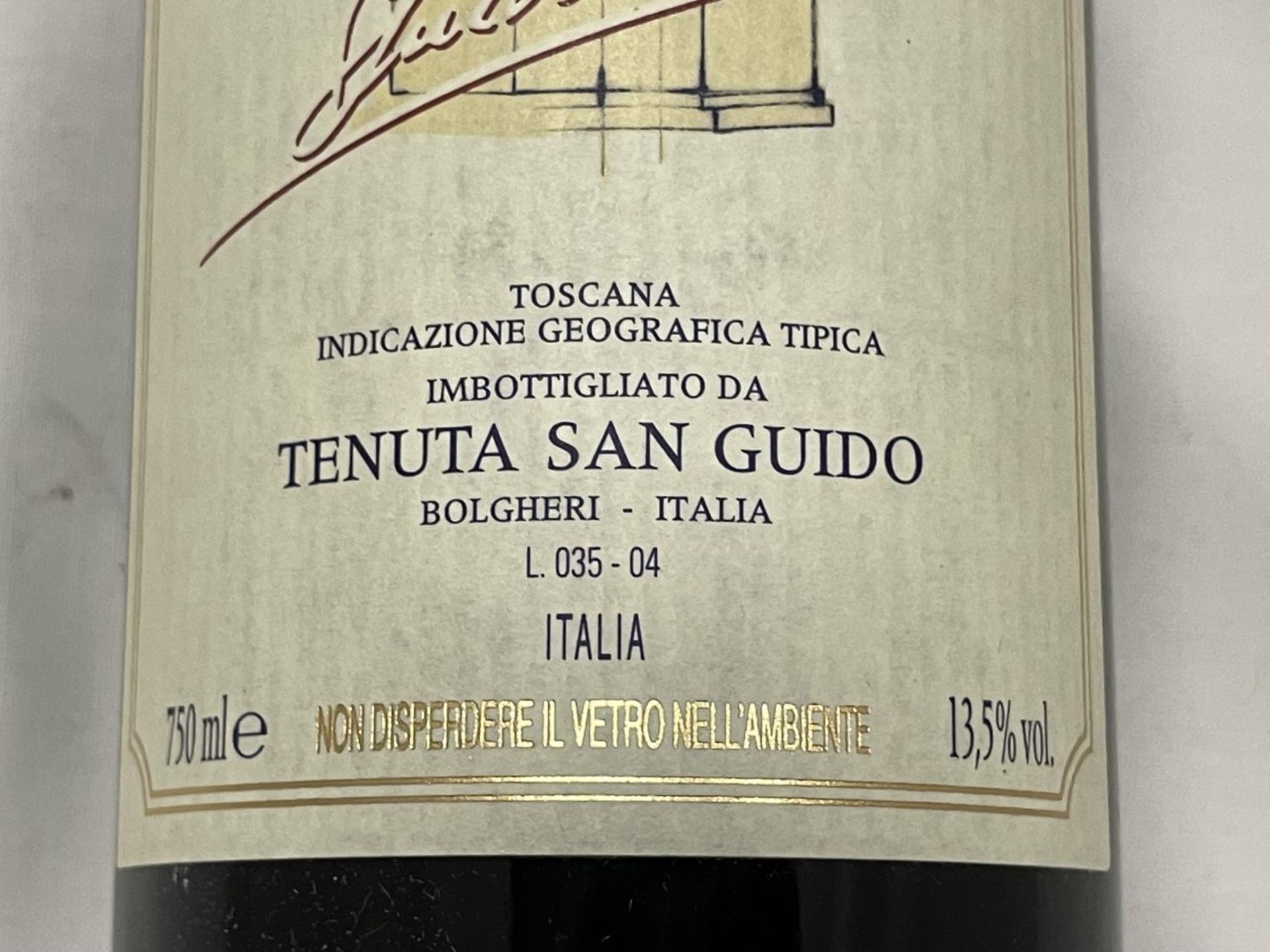 A BOTTLE OF TENUTA SAN GUIDO 'GUIDALBERTO' 2002, 75CL 2ND WINE FROM TENUTA SAN GUIDO MADE OF CAB, - Image 7 of 7