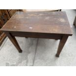 A MID 20TH CENTURY OAK FOLD OVER DINING/WORK TABLE