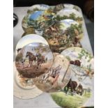 FIFTEEN CABINET PLATES WITH HORSE, BIRD AND COUNTRY SCENES TO INCLUDE WEDGEWOOD DANBURY MINT ETC