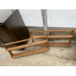 TWO ERCOL TWO TIER PLATE RACKS, 38" WIDE