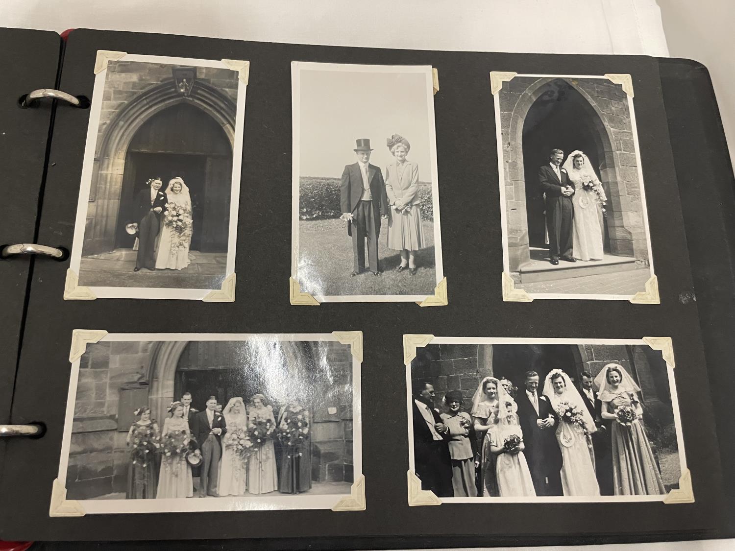 A VINTAGE PHOTO ALBUM CONTAINING FAMILY PHOTOGRAPHS PLUS A VINTAGE POSTCARD ALBUM WITH MAINLY - Image 5 of 5