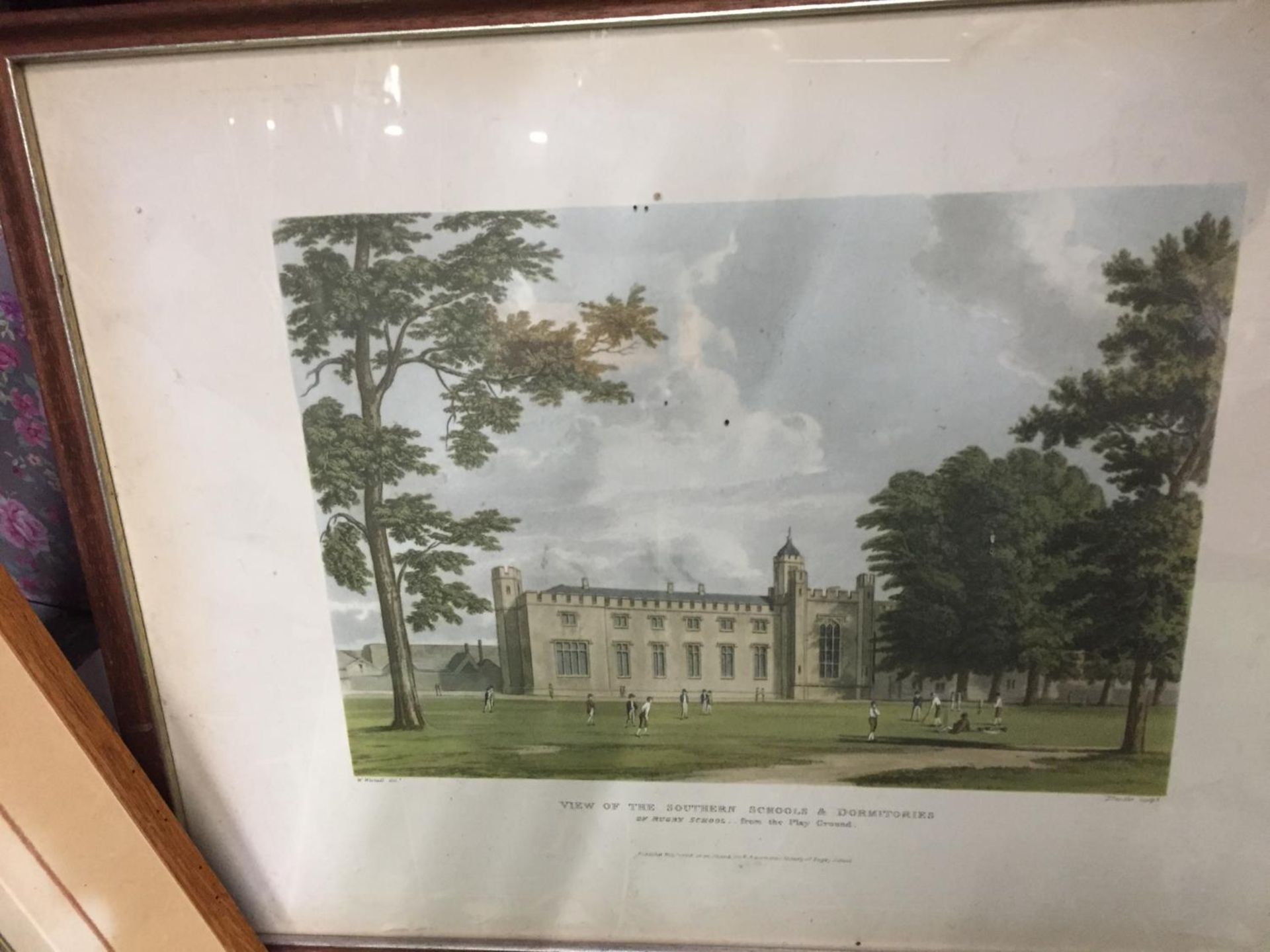 THREE FRAMED PRINTS AND ONE MOUNTED PRINT TO INCLUDE RUGBY SCHOOL, CORNWALL, ETC - Image 6 of 6