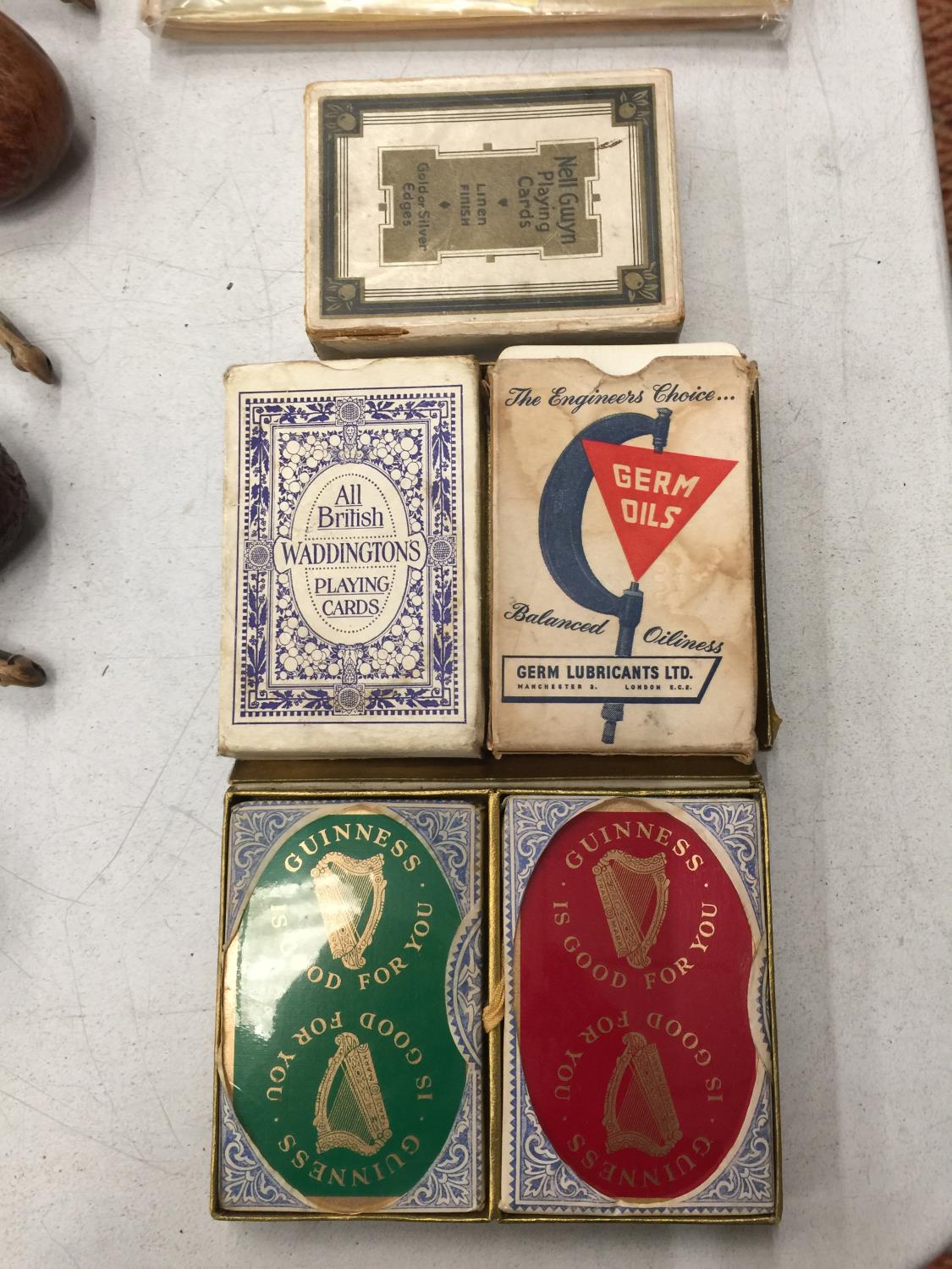 FIVE VINTAGE PACKS OF PLAYING CARDS TO INCLUDE GUINNESS, ETC - Image 3 of 4