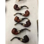 SIX PETERSON BRIAR PIPES STAMPED K & P PETERSON