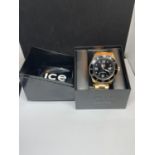 AN ICE WRISTWATCH IN A PRESENTATION BOX SEEN WORKING BUT NO WARRANTY