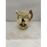 A CROWN DEVON FIELDINGS MUSICAL JOHN PEEL JUG WITH FOX HANDLE