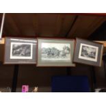 THREE FRAMED PRINTS - 'PLYMOUTH BOUND', 'ADMIRAL DUNCAN'S VICTORY OVER THE DUTCH FLEET' AND 'THE