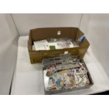 A BOX OF MIXED STAMPS TO INCLUDE VINTAGE BRITISH, FOREIGN AND FIRST DAY COVERS