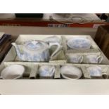 A BOXED LORD NELSON WARE TEA SET TO INCLUDE CUPS, SAUCERS, PLATES, TEAPOT, CREAM JUG AND SUGAR BOWL