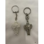 TWO MICHELIN MEN KEYRINGS