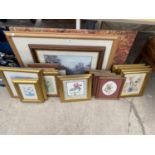 A LARGE ASSORTMENT OF FRAMED PICTURES AND PRINTS