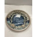 A HADDON HALL WALL PLAQUE WITH A 3D EFFECT SCENE DIAMETER 28CM