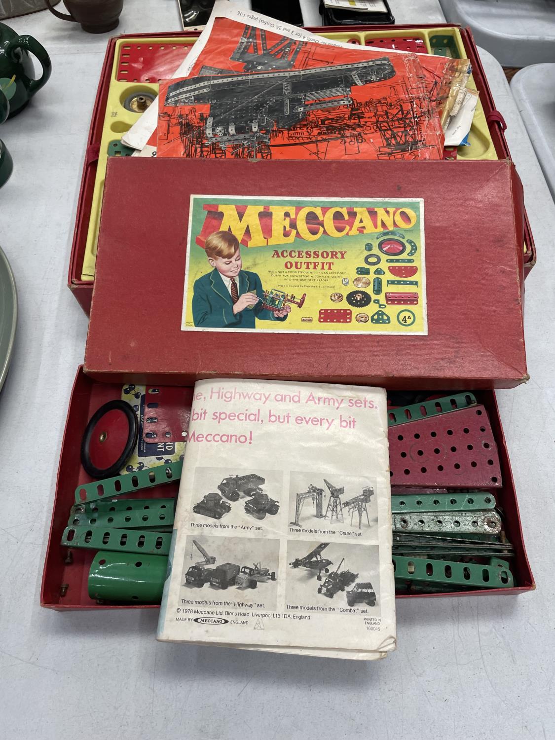 TWO VINTAGE BOXED MECCANO SETS WITH INSTRUCTIONS