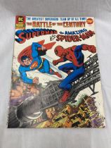 A DC AND MARVEL VINTAGE COMIC THE BATTLE OF THE CENTURY SUPERMAN V SPIDERMAN 1976