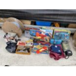 A LARGE QUANTITY OF TOOLS SOME BOXED TO INCLUDE A SAW, GLUE GUN, DRILL, PLANE, SOLDER IRON, LAMPS