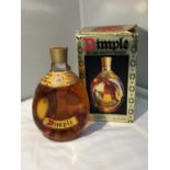 A BOXED DIMPLE DE LUXE SCOTCH WHISKY 70 PROOF 26 2/3 FL.OZS. PROCEEDS TO BE DONATED TO EAST CHESHIRE