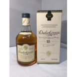 A BOXED DALWHINNIE SINGLE HIGHLAND MALT SCOTCH WHISKY AGED 15 YEARS 70CL 43% VOL. PROCEEDS TO GO