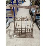 A DECORATIVE STEEL WELLIE STAND
