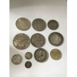 VARIOUS OLD COINS AND TOKENS
