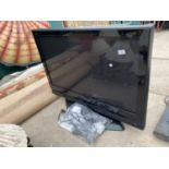 A PANASONIC VIERA 37 INCH TELEVISION WITH INSTRUCTIONS, CABLES AND REMOTE CONTROL