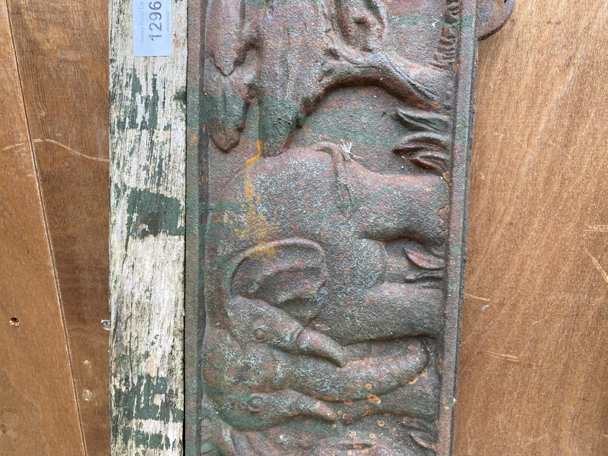 A VINTAGE CAST IRON CHILDS BENCH BACK - Image 3 of 6