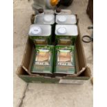 EIGHT CANS OF NEW TEAK OIL