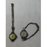 TWO WWI TRENCH WATCHES SEEN WORKING BUT NO WARRANTY