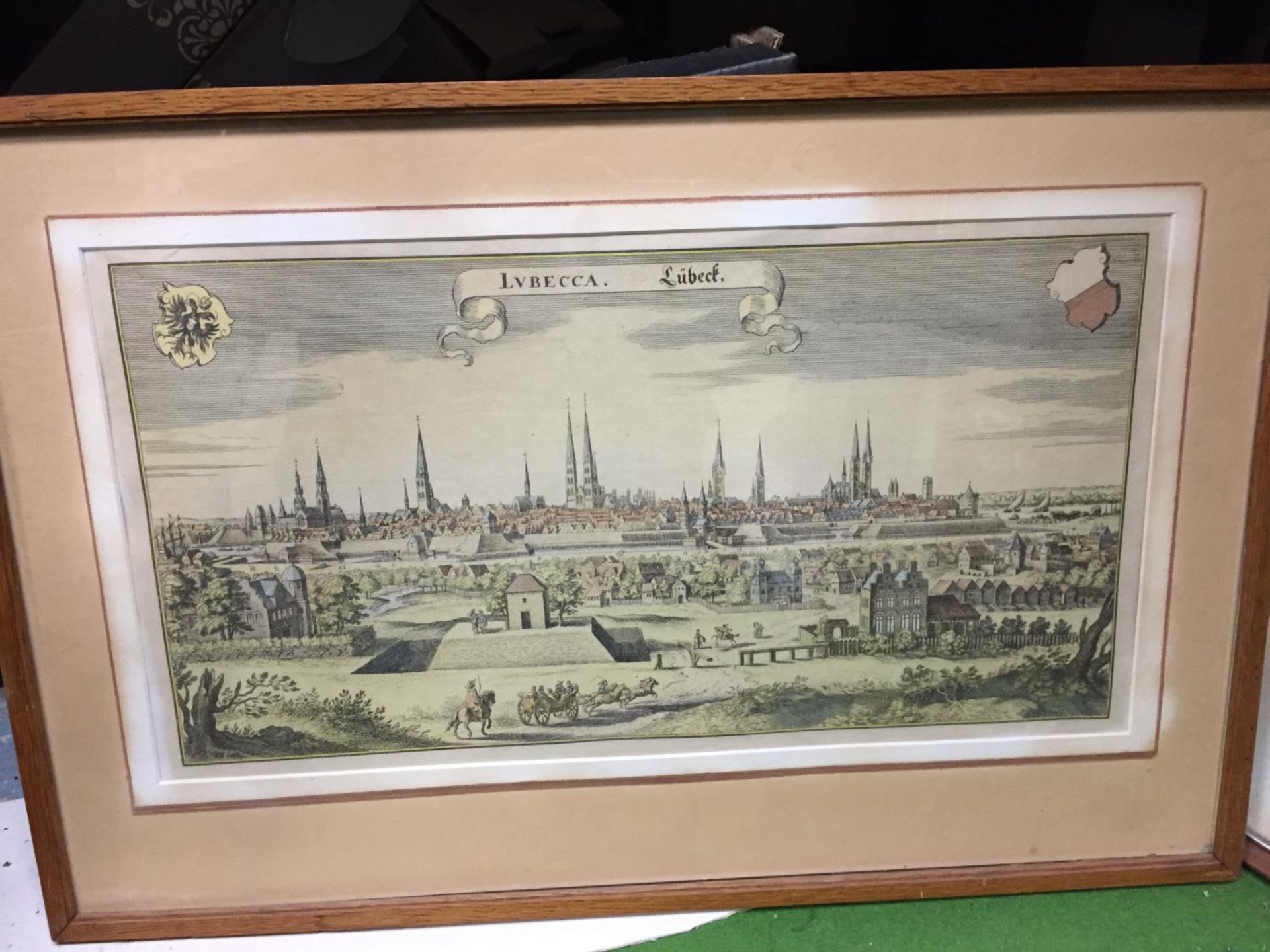 THREE FRAMED PRINTS AND ONE MOUNTED PRINT TO INCLUDE RUGBY SCHOOL, CORNWALL, ETC - Image 5 of 6