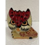 A LORNA BAILEY HAND PIANTED AND SIGNED SMALL BIRD OWL