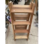 A WOODEN FOLDING LOFT LADDER