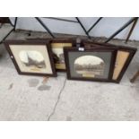 AN ASSORTMENT OF VINTAGE FRAMED PRINTS AND PICTURES