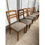 A SET OF SIX NATHAN LADDERBACK DINING CHAIRS