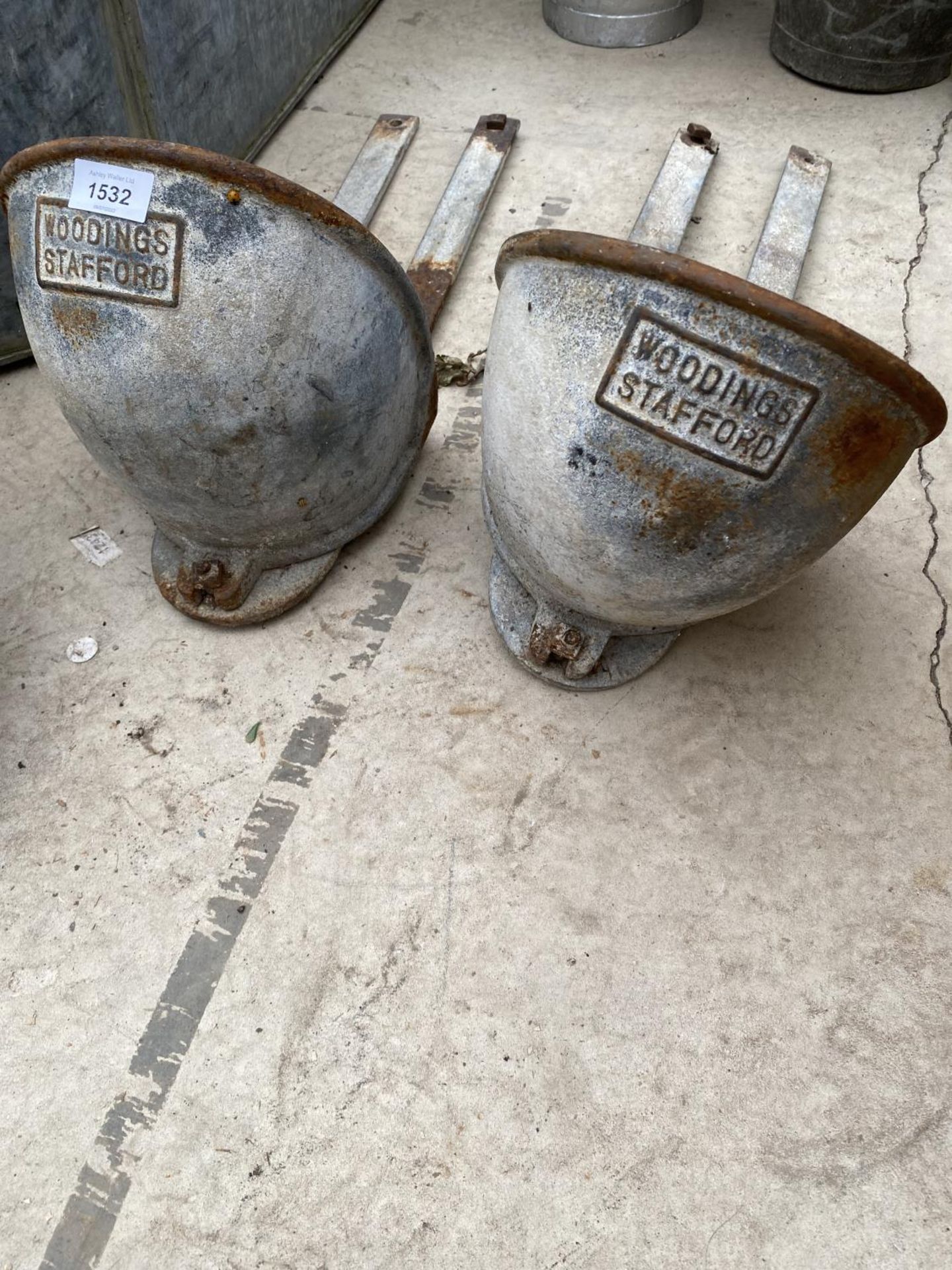 A PAIR OF GLAVANISED WATER TROUGHS - Image 2 of 2