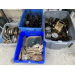 A LARGE QUANTITY OF ASSORTED CLOCK PARTS AND SPARES
