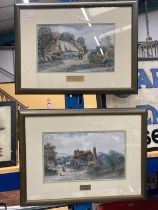 T HARVEY (BRITISH 19TH CENTURY) PAIR OF WATERCOLOURS, 'NEAR ONGAR' AND 'NEAR ST KEVERN CORNWALL',