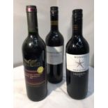 A VARIETY OF RED WINES TO INCLUDE A SOFT AND FRUITY ITALIAN VINO ROSSO MERIDIANA - 75 CL 11% VOL - A