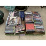 A LARGE QUANTITY OF DVDS