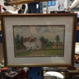 A VINTAGE WATER COLOUR OF BLACKWELL VILLAGE SIGNED T. EASBY 1932