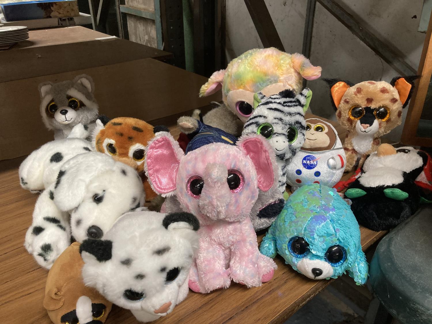 A COLLECTION OF TY SOFT TOYS - APPROX 14