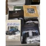 SIX HARDBACK BOOKS, 'A LEGACY OF LUXURY' ROLLS ROYCE, 'BRITISH AUTO LEGENDS', 'CLASSIC ROLLS ROYCE',