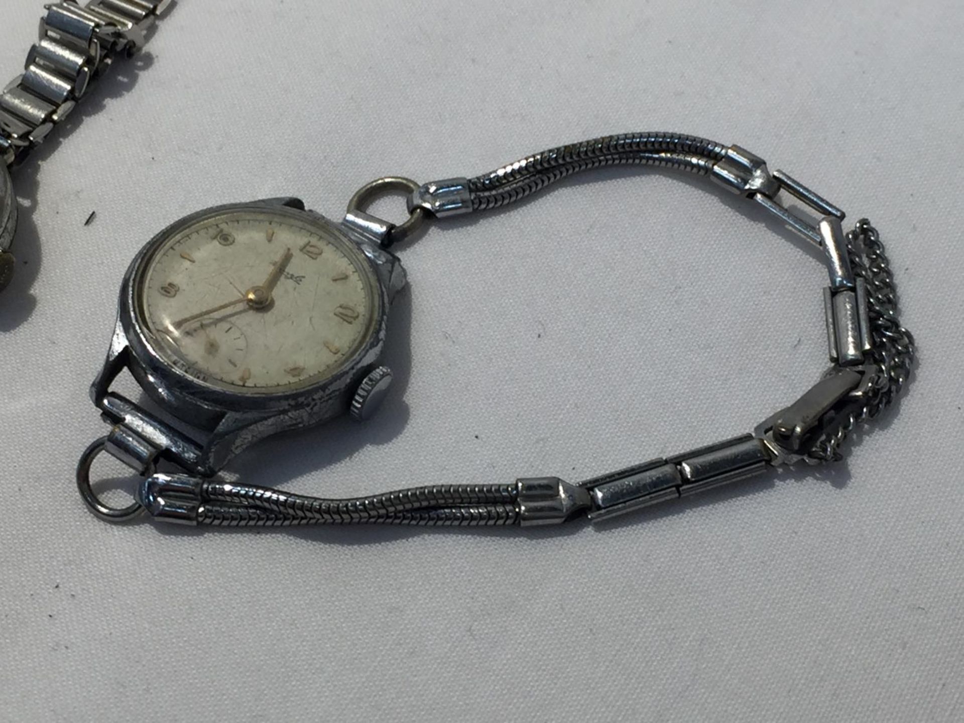 TWO WWI TRENCH WATCHES SEEN WORKING BUT NO WARRANTY - Image 4 of 8