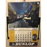 A VINTAGE CARD 1965 DUNLOP CALENDER PLANNER