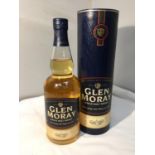 A 70CL BOTTLE OF GLEN MORAY SINGLE MALT WHISKY 40% VOL IN TUBING. PROCEEDS TO BE DONATED TO EAST