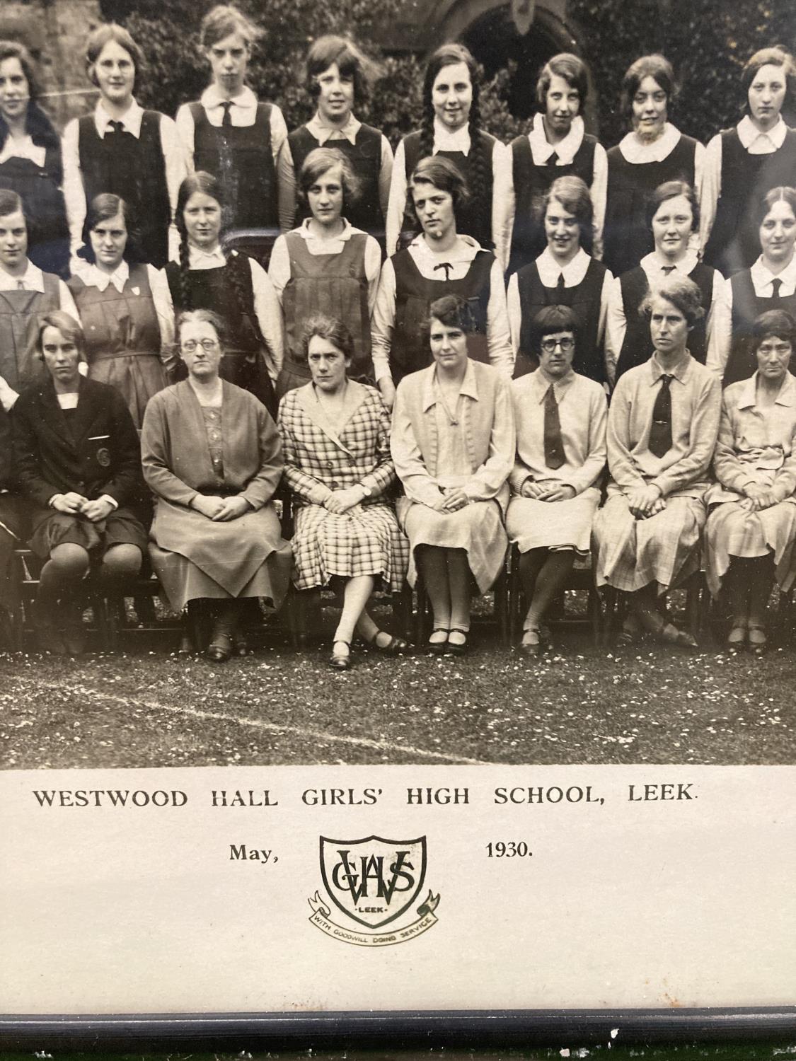 FIVE FRAMED PHOTOGRAPHS OF WESTWOOD HALL GIRLS' HIGH SCHOOL, LEEK FOR THE YEARS 1928, 1930, 1932, - Image 7 of 8