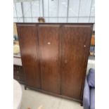 A STAG MINSTREL THREE DOOR WARDROBE, 62" WIDE