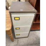 STORAGE CONNECTIONS PLUS THREE DRAWER METAL FILING CABINET